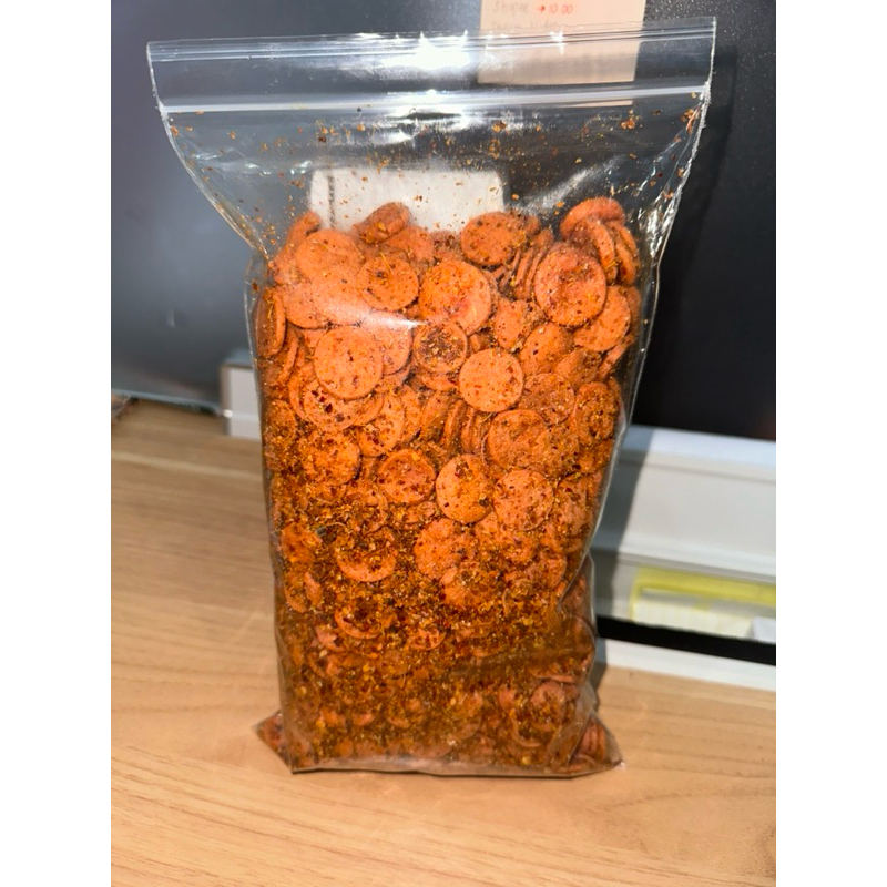 

Keripik Sosreng Sosis Goreng Pedas Cikruh 500gr Jsr Snack