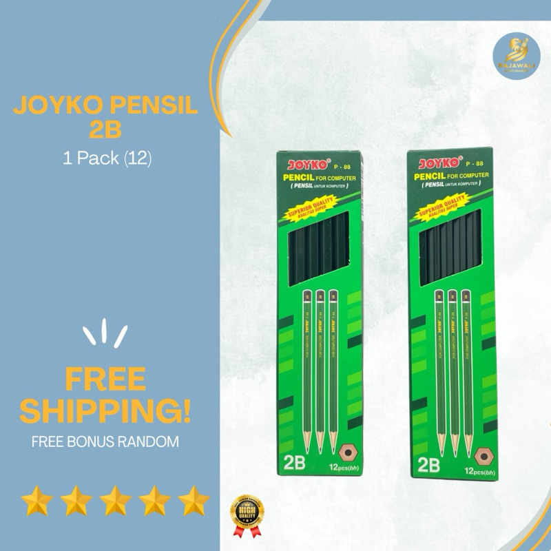 

Joyko Pensil 2B 1 Pack (12) Kualitas Harga Terjangkau | Free Bonus Random!!