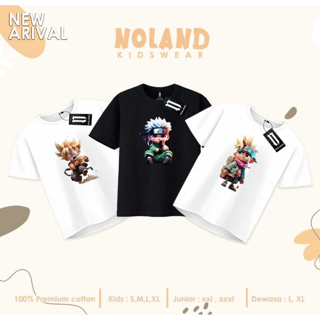 KAOS ANAK 1-14th & DEWASA // KAOS ANIME ACTION FIGUR // KAOS DISTRO ANAK