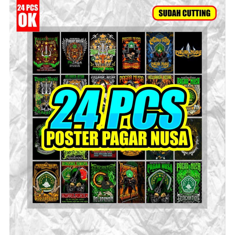 Poster Perguruan Pagar Nusa Isi 24pcs ukuran A5