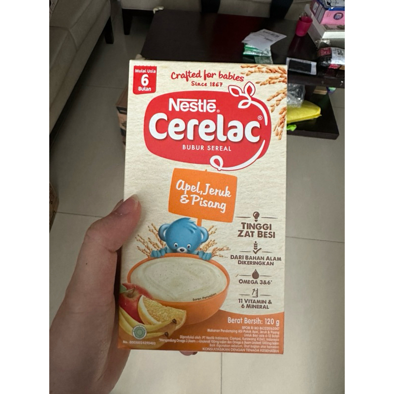Nestle Cerelac 6+ Rasa Apel Jeruk Pisang Box 120 g