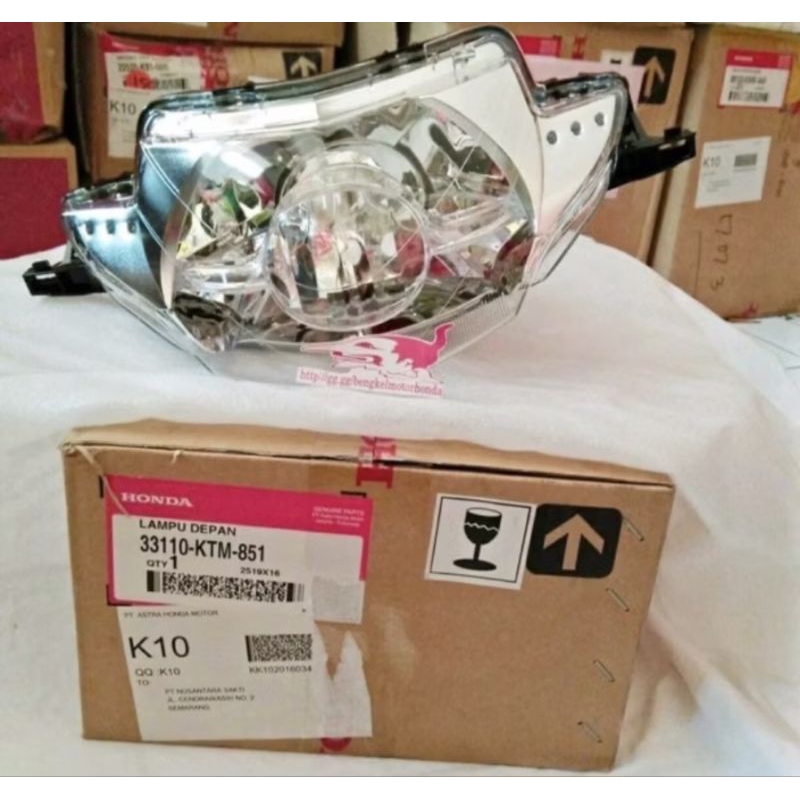 33110-KTM-851 replektor reflektor lampu depan honda supra x 125 lama old original baru AHM