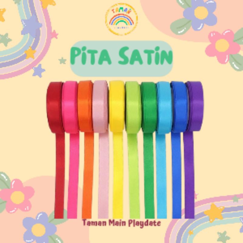 

Pita Warna Warni Satin 2cm 23 Meter