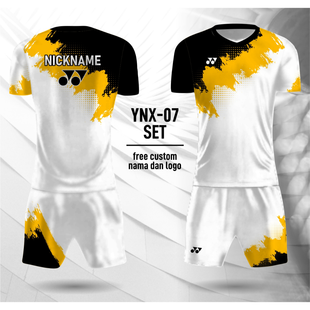 jersey setelan badminton yonex seragam olahraga badminton yonex unisex free custom nama logo
