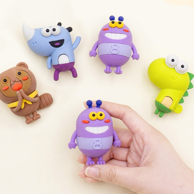 

Penghapus karakter ukuran besar kartun binatang little monster