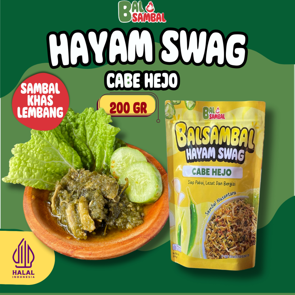 

Balsambal - ayam suwir Cabe Hejo /sambal ayam suwir dengan cabe hejo khas lembang/sambal nusantara