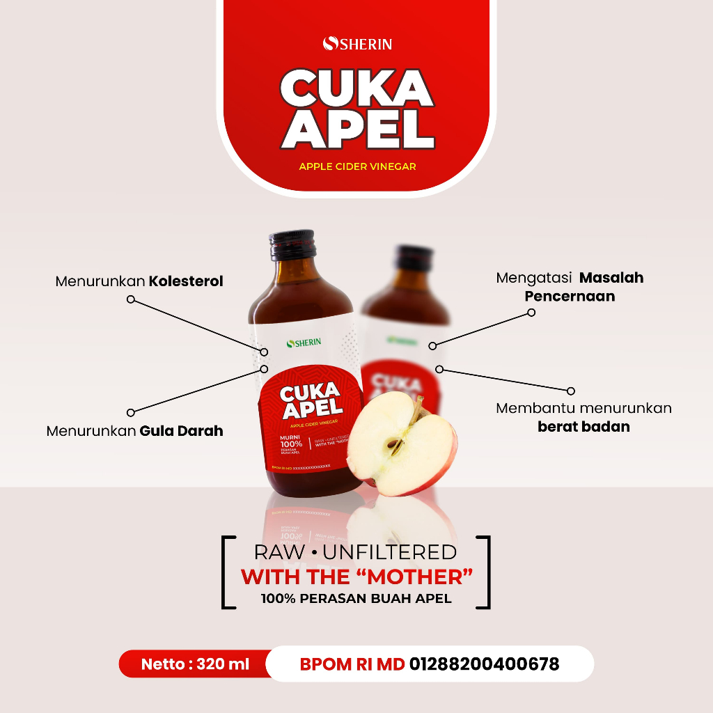 

Cuka Apel SHERIN 320ml Kemasan Baru