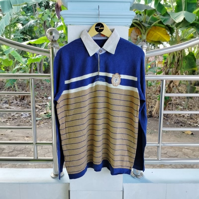 Long Sleeve / Polo Shirt / Vintage / Second / PAT