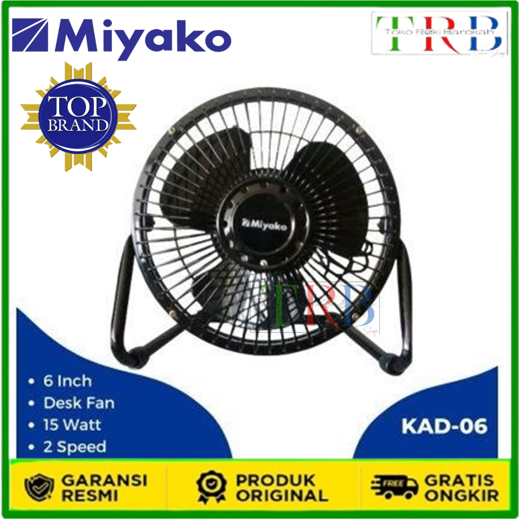 Kipas Angin Miyako Kad 06 / Desk Fan Kecil Miyako Kad 06 6 Inch Garansi Resmi