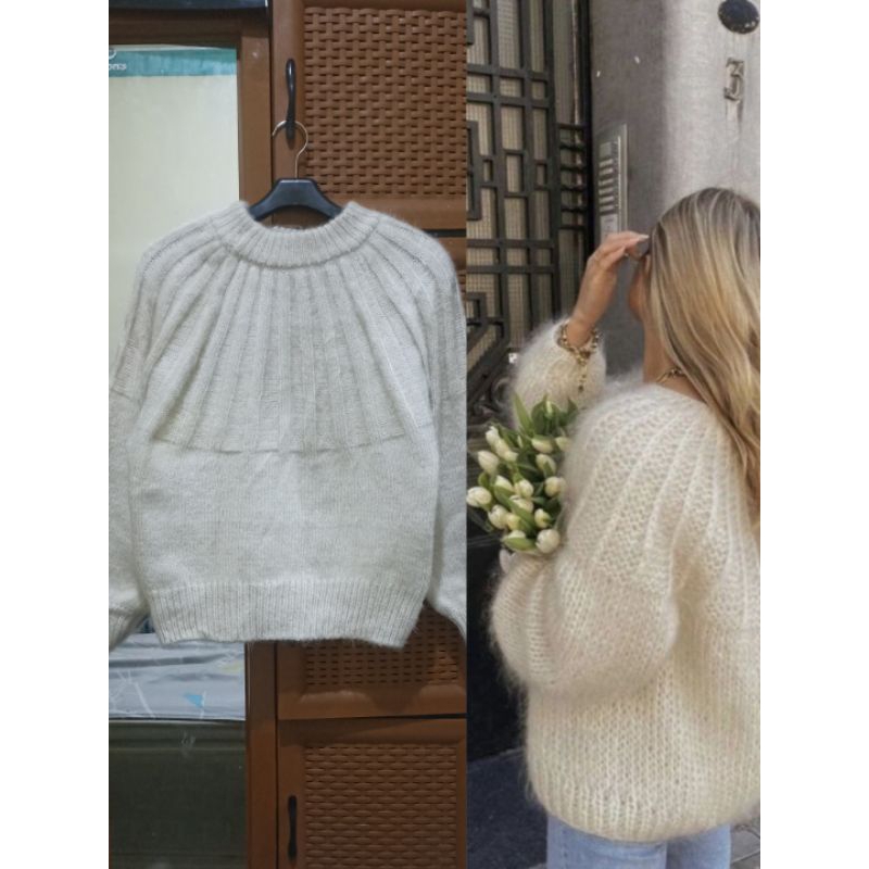 Sweater Fuzzy Bulu Kapas Premium lengan balon  Ld 100 P 52