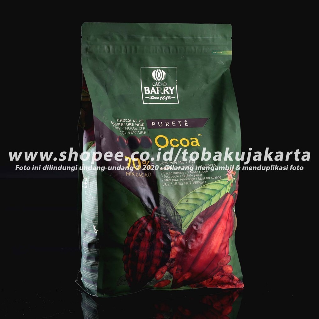 

Cacao Barry Callebaut OCOA 1kg 70% Dark Chocolate Couverture Coklat