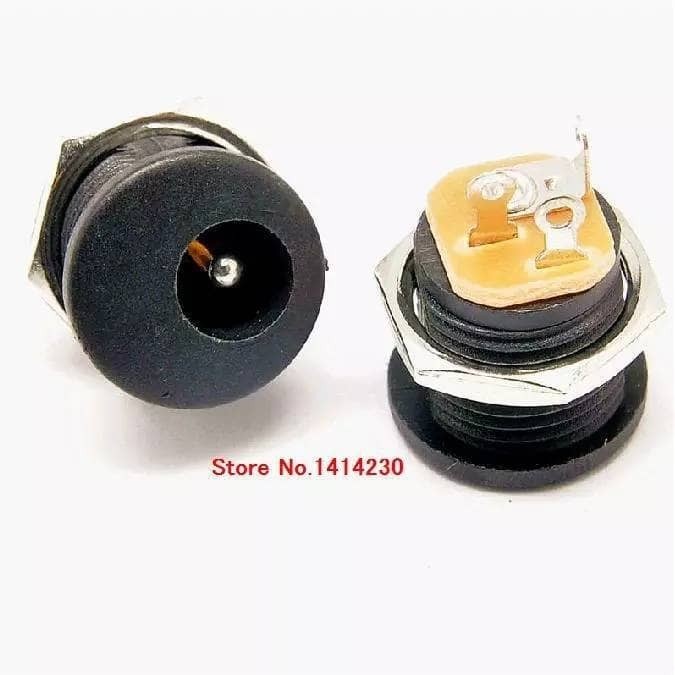 DC-022 Socket Female Jack DC Power jack 5.5mm x 2.5mm Mounting + Nut