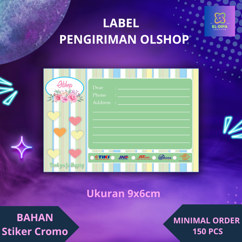 

Stiker Label Pengiriman Barang Online Shop / Olshop Custom Tempel