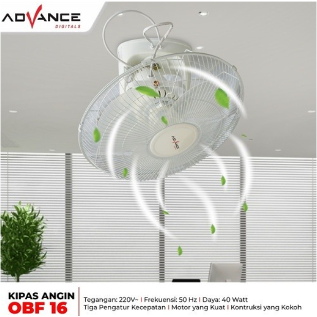 Advance Kipas Angin Plafon Auto Orbit Fan 16" 40cm OBF 16 OBF16 OBF-16
