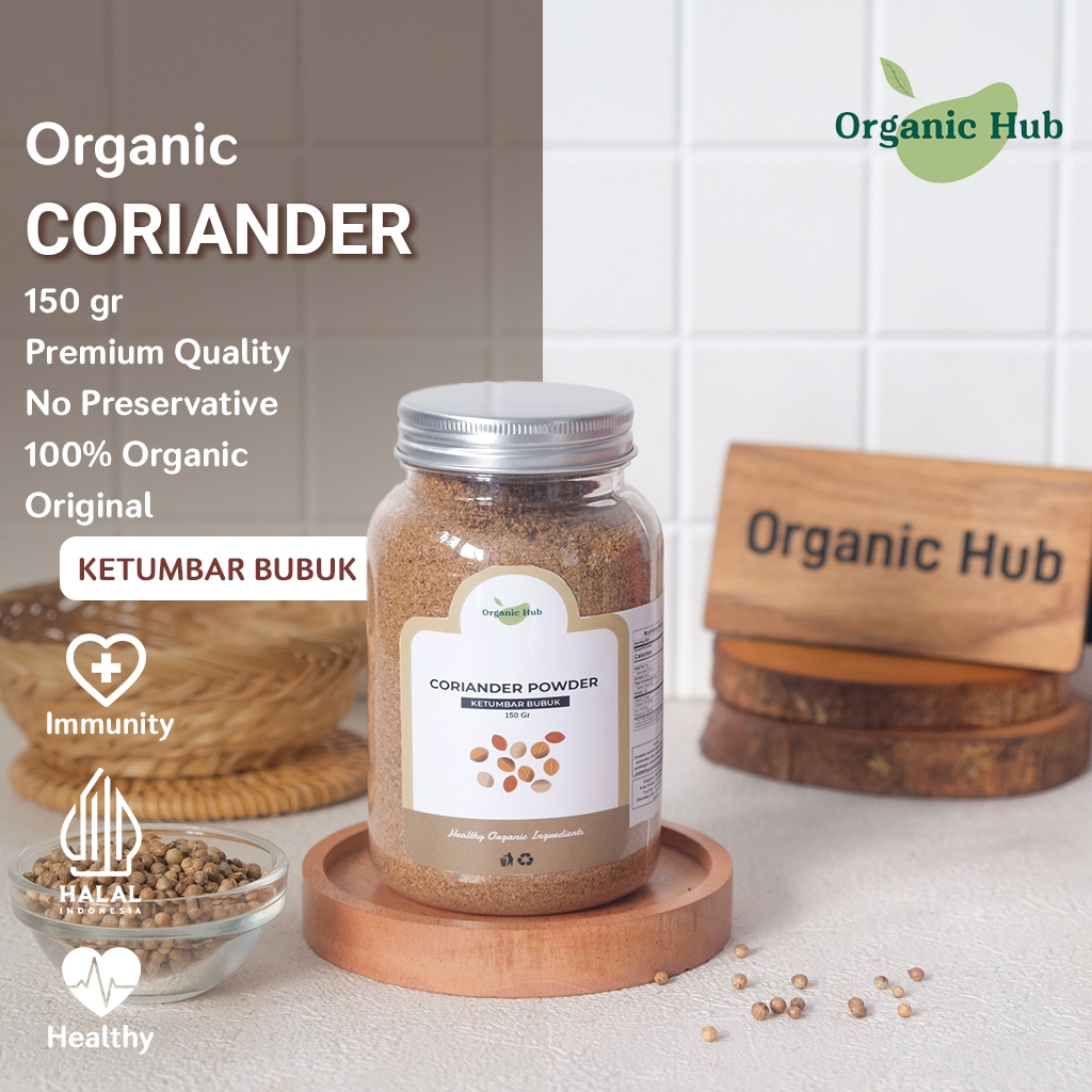 

Organic Hub Ketumbar Bubuk Halus Bumbu Dapur Rempah Organik Premium Coriander Powder 150 gr