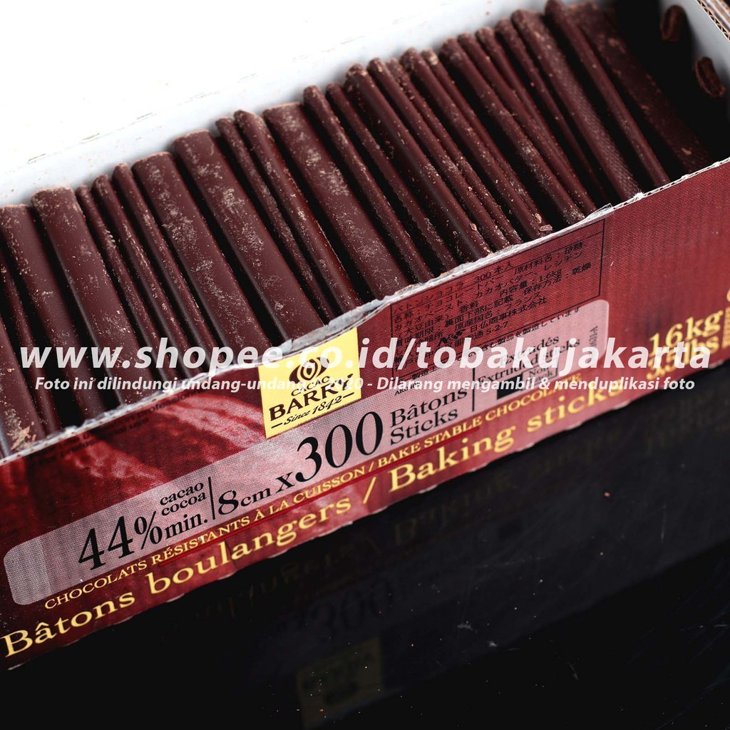 

Cacao Barry Baking Sticks 100gr Couverture Chocolate 44% Stick Batons