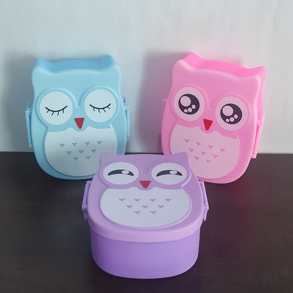 Tempat Makan Lucu Motif Owl / Wadah Bekal Anak