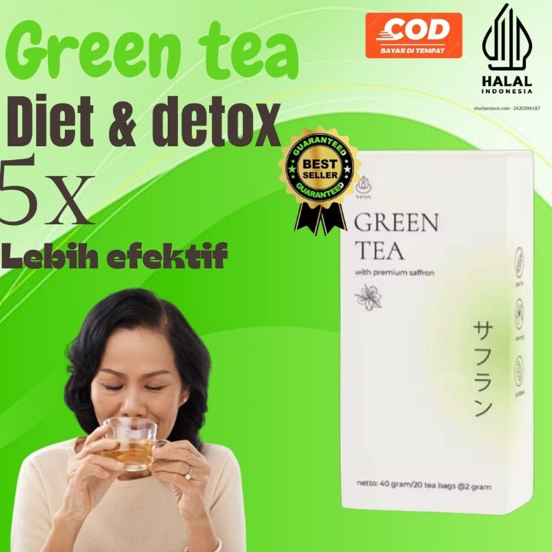 

TERLARIS kalon teh hijau green tea premium saffron teh herbal teh pelangsing badan teh hijau
