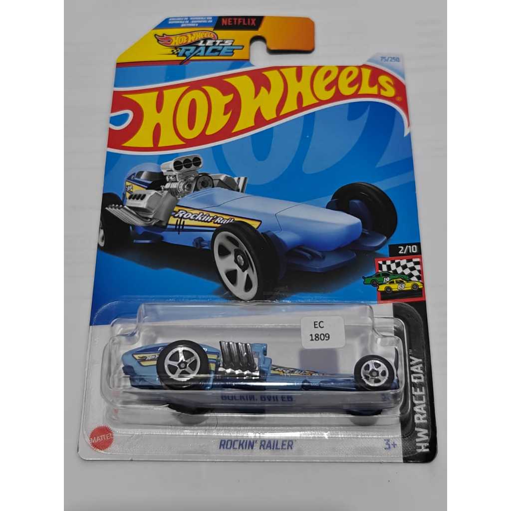 Hot Wheels - Rockin Railer Blue HW Race Day Hot Wheels Lets Race