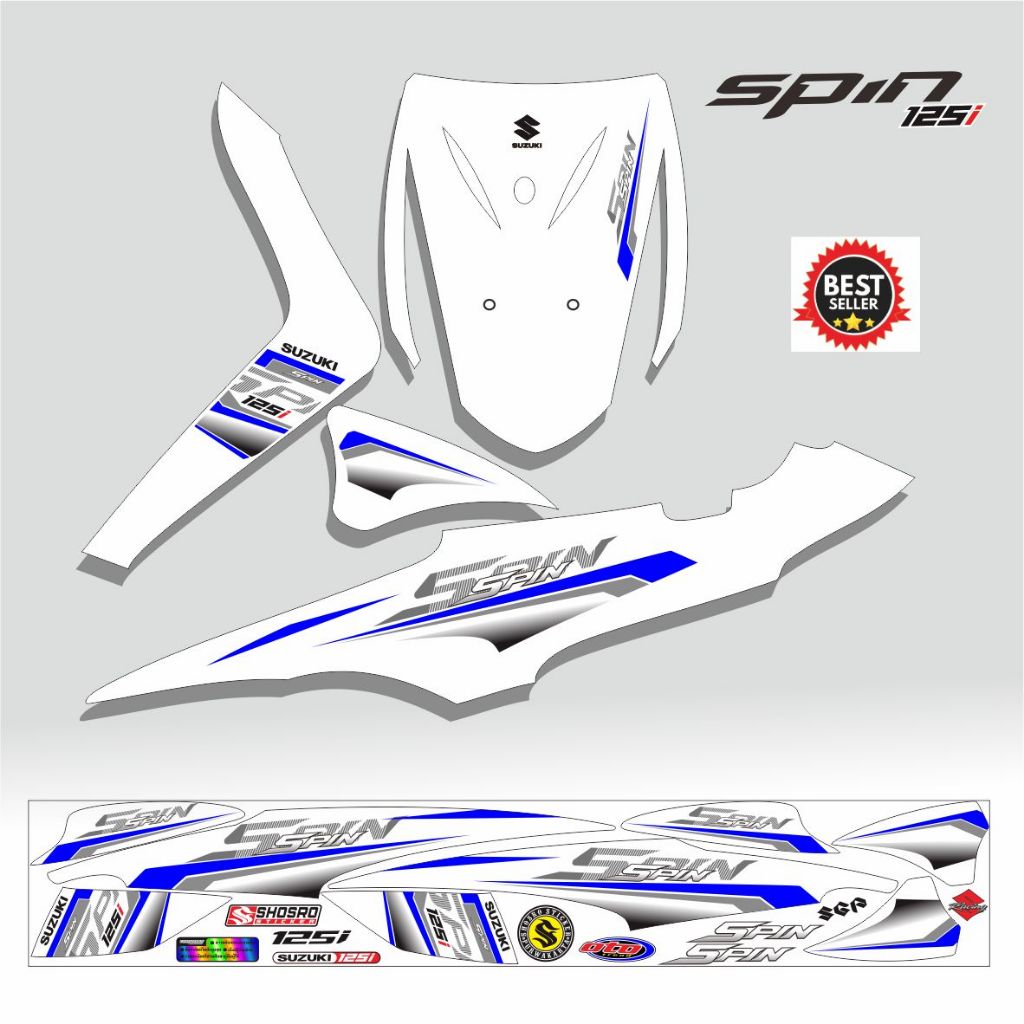 STRIPING SPIN 125 SR / STIKER SPIN 125 /  STIKER MOTOR SPIN / STRIPING SUZUKI SPIN