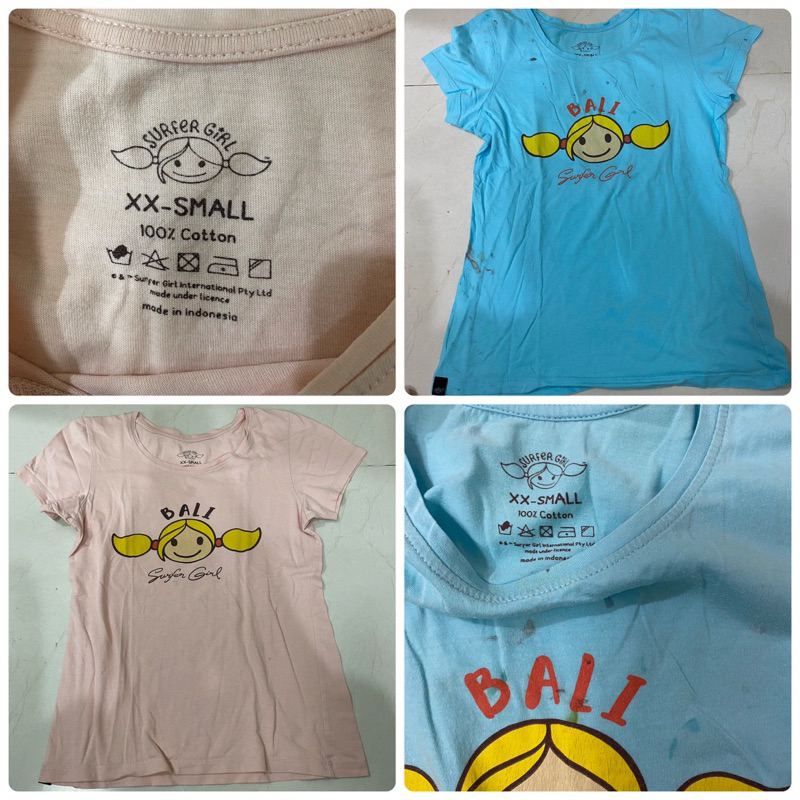 kaos surfer girl anak perempuan tshirt surfer girl anak perempuan