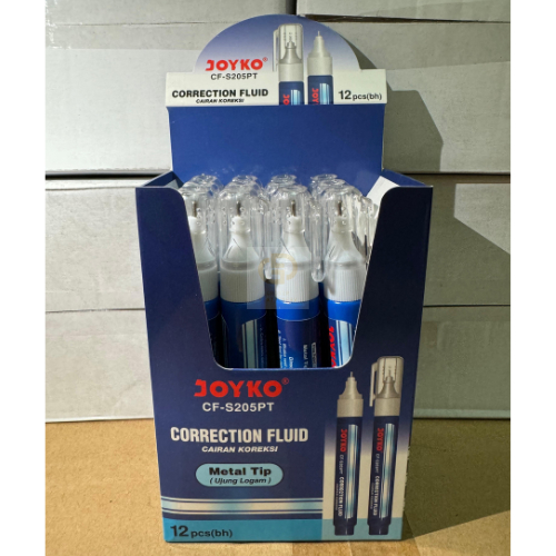 

(1 LUSIN / 12 PCS) Correction Fluid Cairan Koreksi Penghapus Cair Joyko CF-S205PT