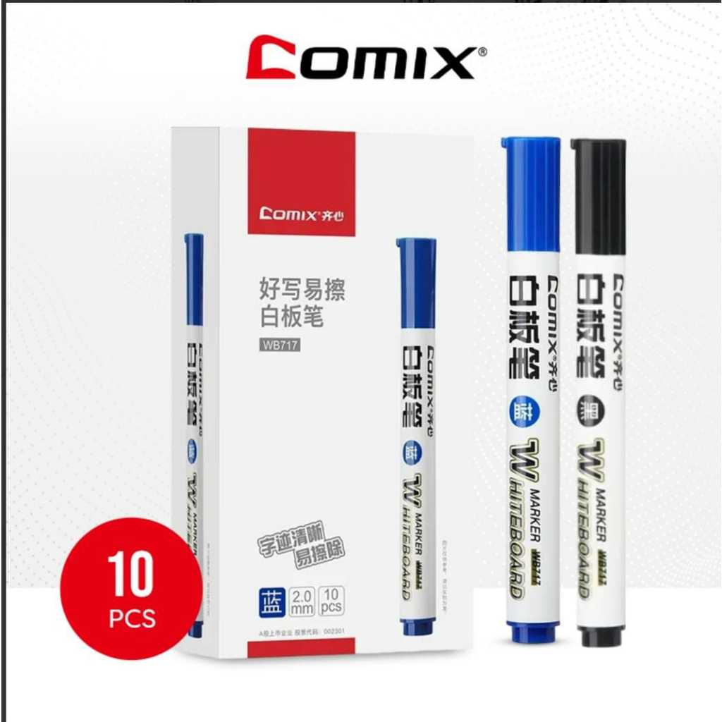 

Comix Whiteboard Marker 2.0mm Spidol Papan Tulis Ujung Tebal Dapat Dihapus WB717