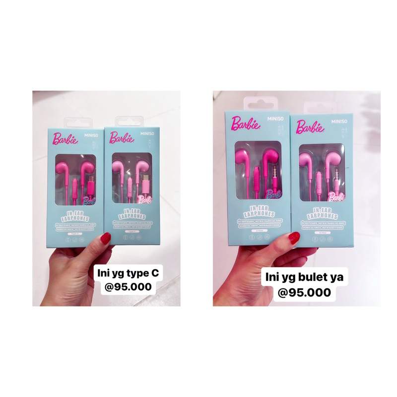 Earphone Barbie x Miniso | Earphone Barbie Type C