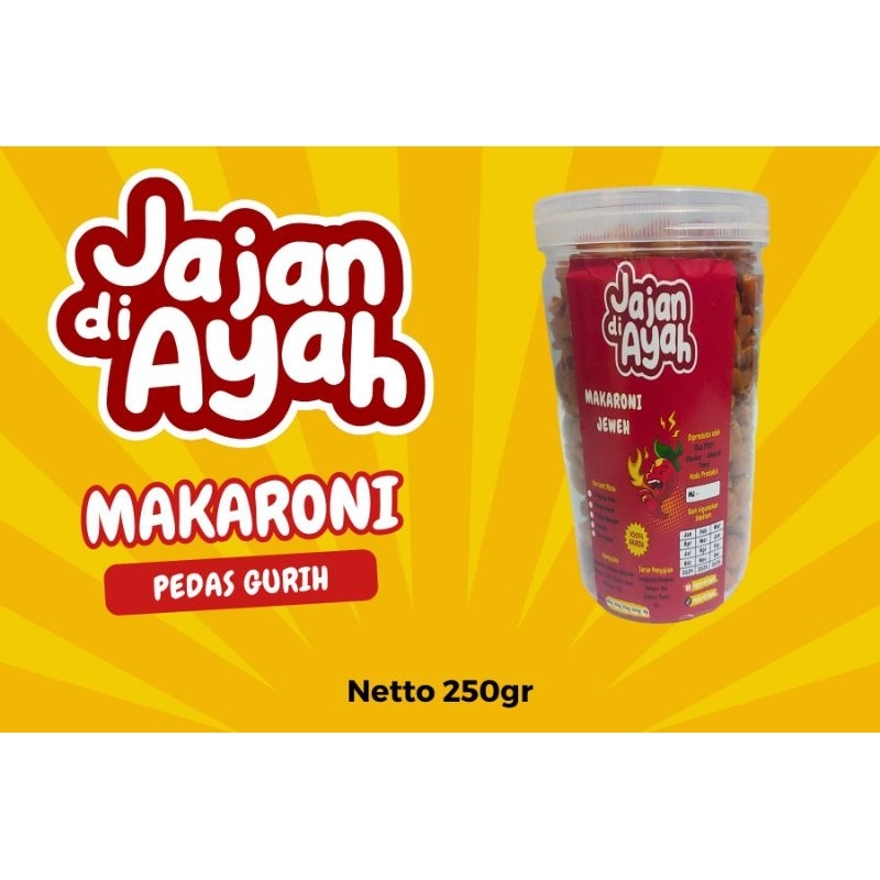 

Makaroni Bantet Pedas Gurih Jumbo 1/4Kg