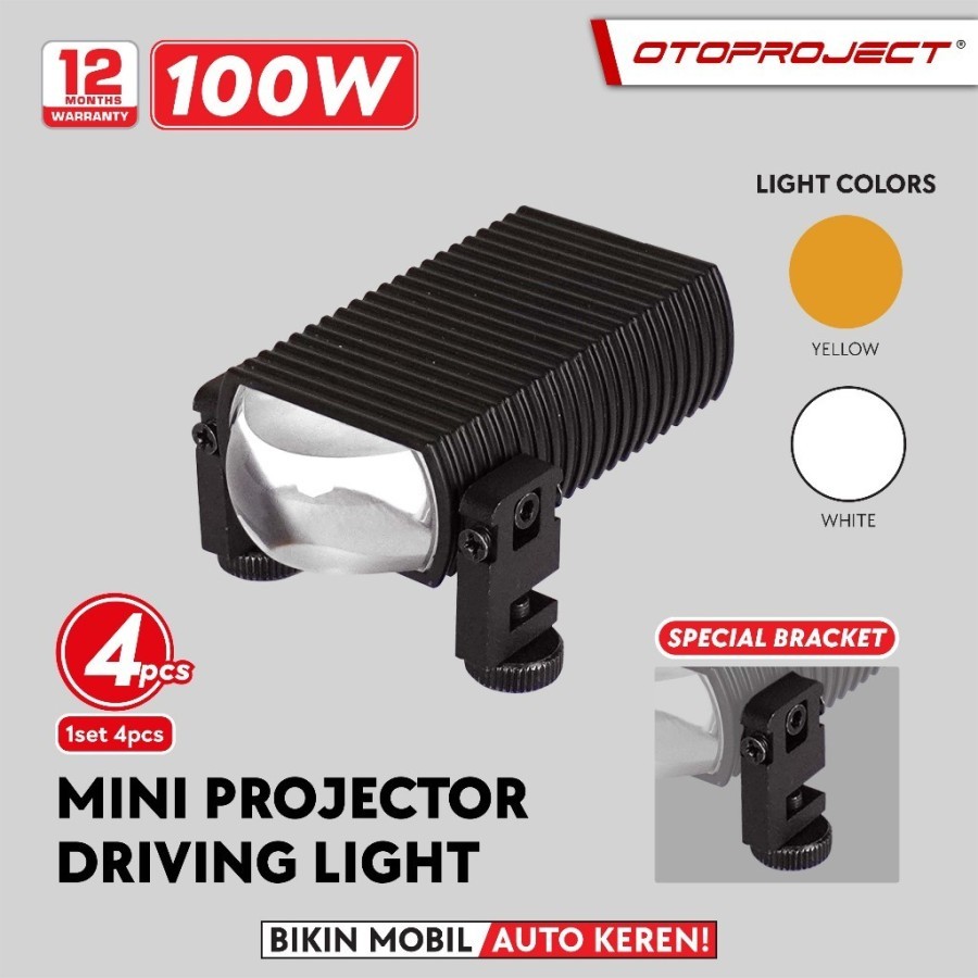 Otoproject Lampu Led Mini Projector Driving Light Lampu Tambahan Mobil