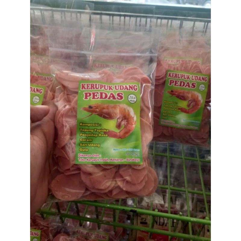 

Kerupuk Udang Pedas Mentah Khas Kenjeran Surabaya