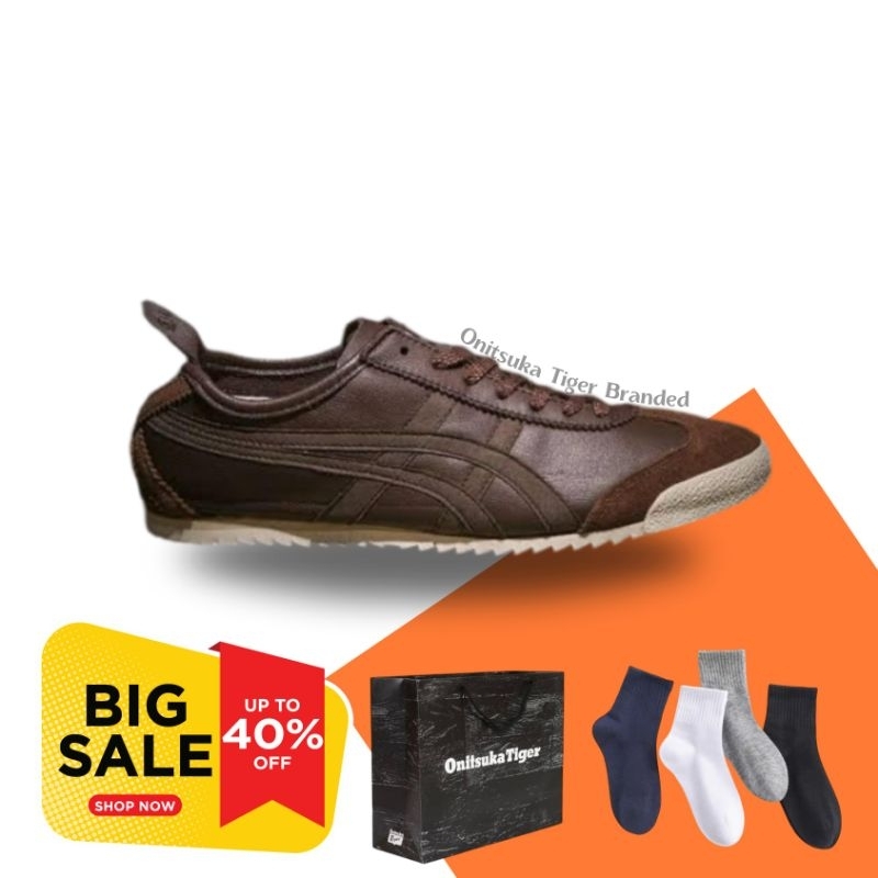 Sepatu Onitsuka Tiger Deluxe Japan Brown Free Paperbag