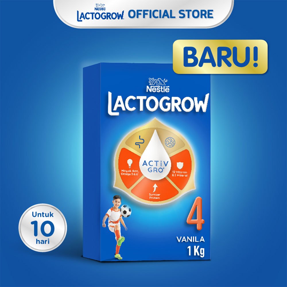 Lactogrow 4 Susu Bubuk Pertumbuhan Vanilla 1kg