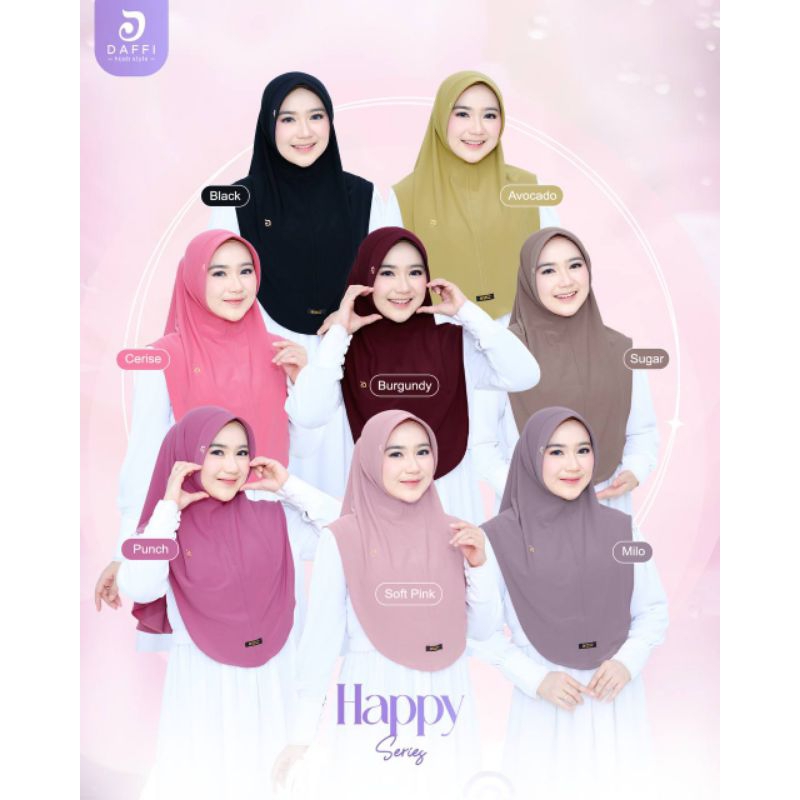 HAPPY DAFFI HIJAB bergo hijab daily kerudubg instan daffi hijab