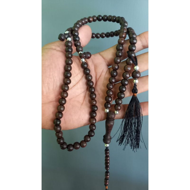 Tasbih kayu galih asem 8mm grade A tasbih kayu galih asem asli tasbih galih asem 99 butir tasbih gal