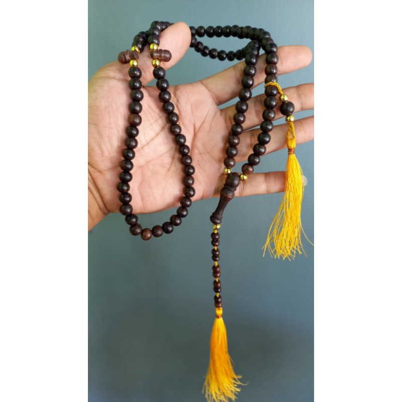 tasbih galih asem 8mm grade A tasbih kayu galih asem asli tasbih galih asem hitam tasbih galih asem 