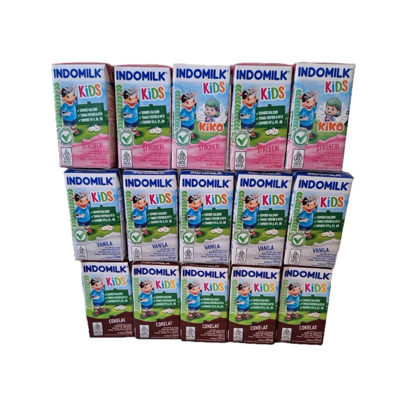 

INDOMILK KIDS SUSU UHT - 115 Ml VANILA STRAWBERRY COKELAT