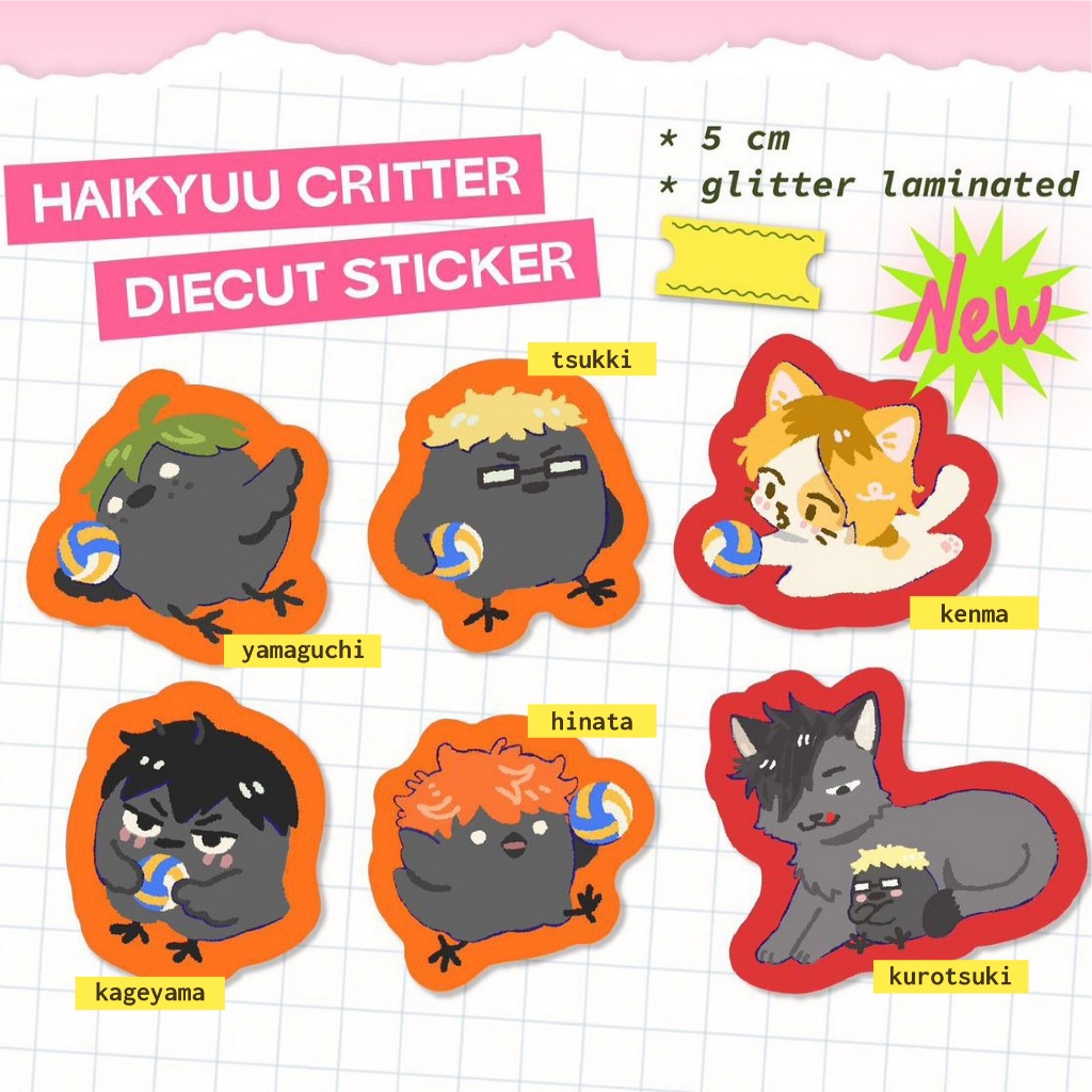 

Diecut Sticker - Haikyuu Critters (READ DESCRIPTION)