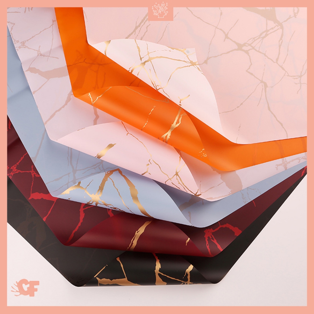 

20 LEMBAR Kertas Buket Bunga Marble Flower Wrapping Paper Marble Cellophane Buket KB20