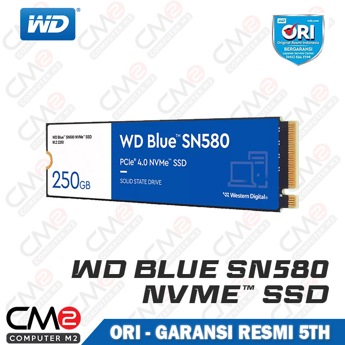 SSD WD Blue SN580 250GB PCIe 4.0 NVMe