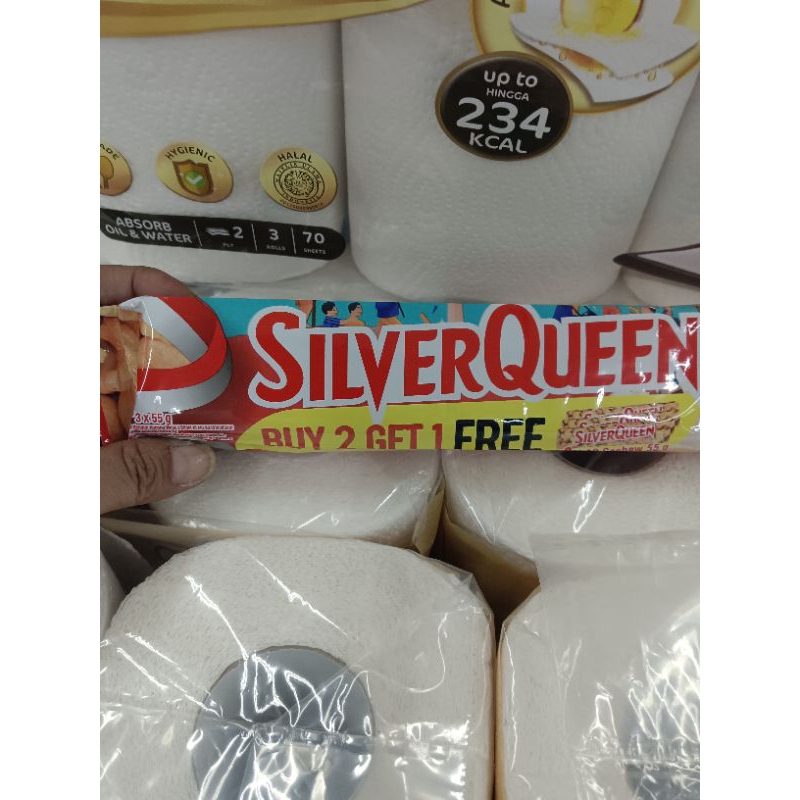 

silverqueen buy 2 get 1 3 pc x 55 gr