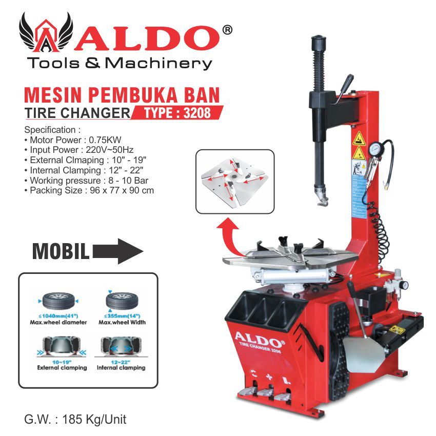 MESIN PEMBUKA BAN MOBIL 3208 / TIRE CHANGER MACHINE / MESIN BUKA PASANG BAN MOBIL / ALAT BUKA PASANG