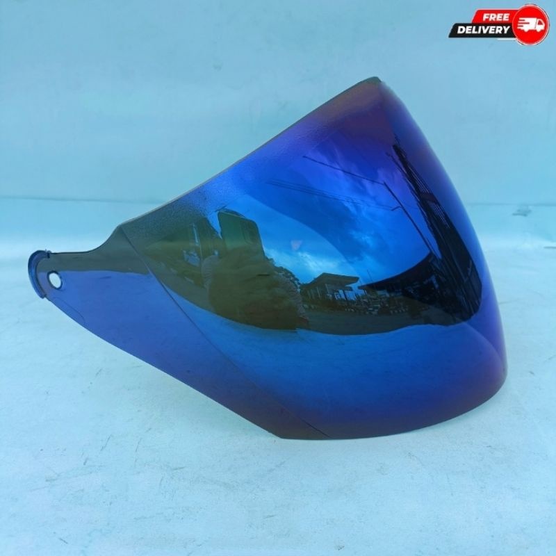 KACA HELM GM FIGHTER , ICON GM KORAN BIRU / BLUE