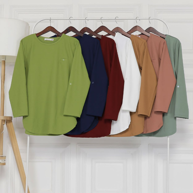 [NAYLA BLOUSE ] Kaos Atasan FENOMENAL wanita Lengan Panjang / KAOS POLOS KEKINIAN / KAOS OVAL / KAOS