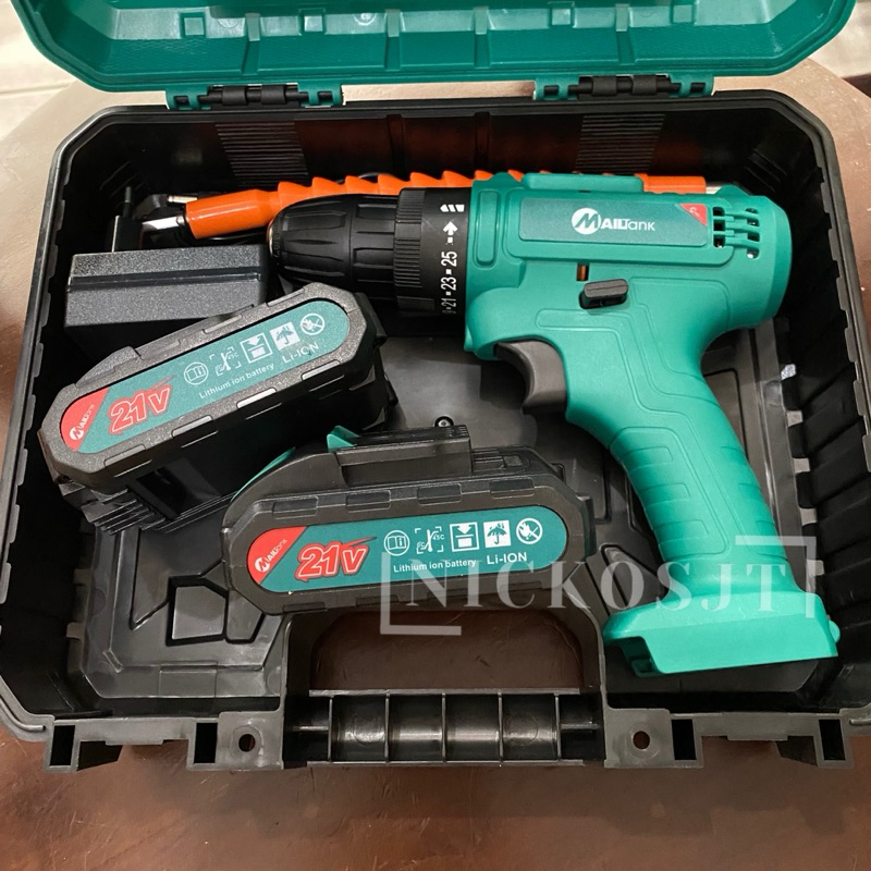 Bor Listrik Mailtank SH07 18V Li-ion 2Ah, Bor Baterai dengan Performa Maksimal dan Desain Ergonomis