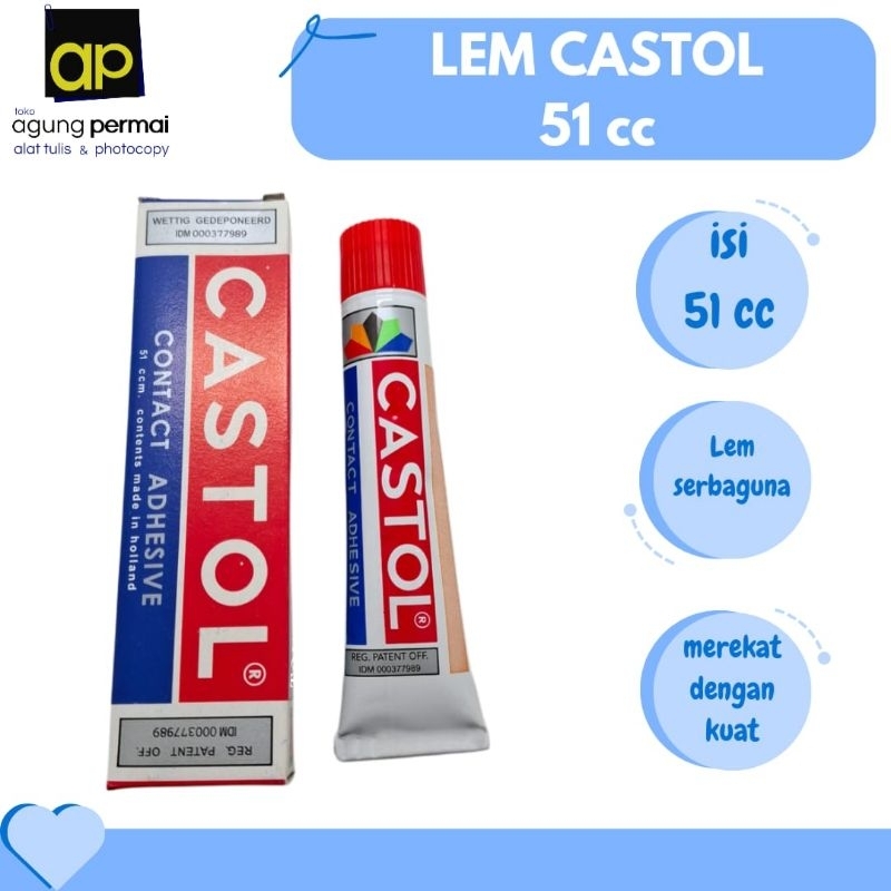 

Lem Castol Contact Adhesive Tube 51cc