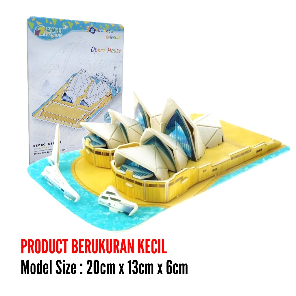 3d Mini Puzzle | OPERA HOUSE  | Mainan Edukasi Anak - 1690-7