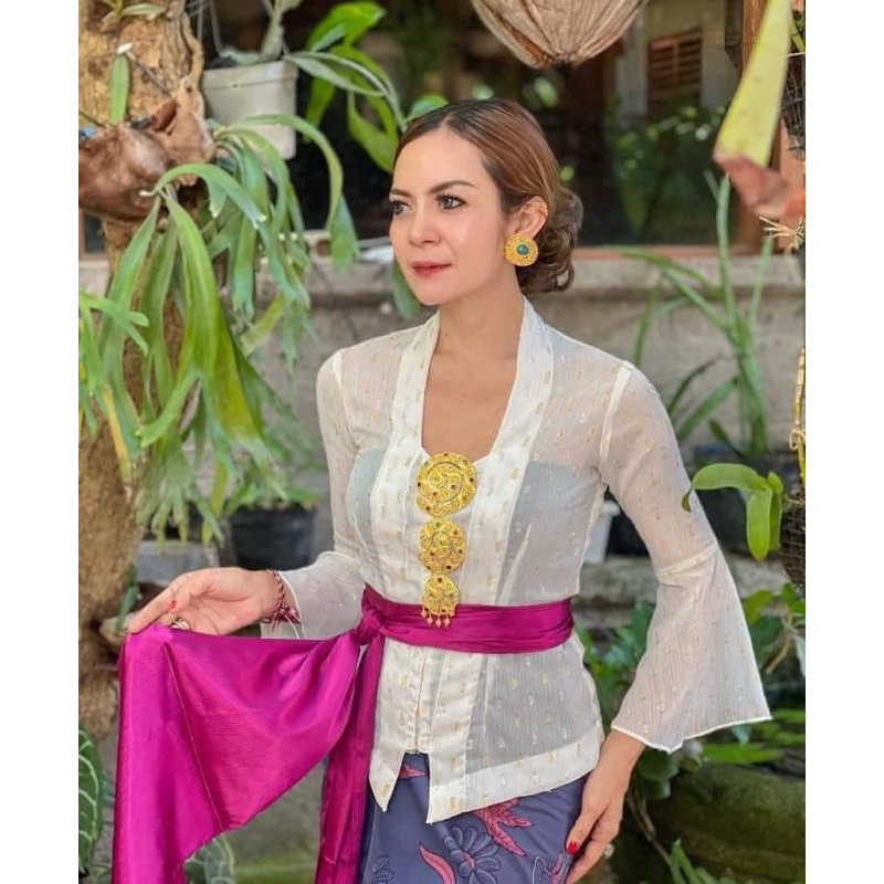 Kebaya jadi sifon youryo motif // kebaya jadi bali simple