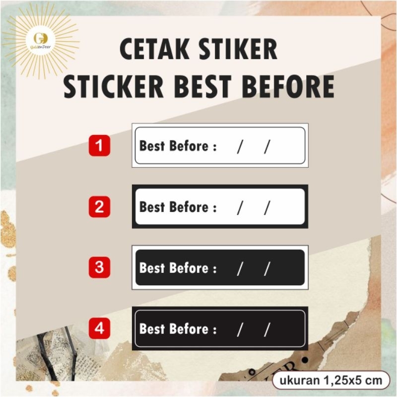 

STICKER BEST BEFORE/ STIKER EXPIRED/ STIKER KEMASAN MAKANAN