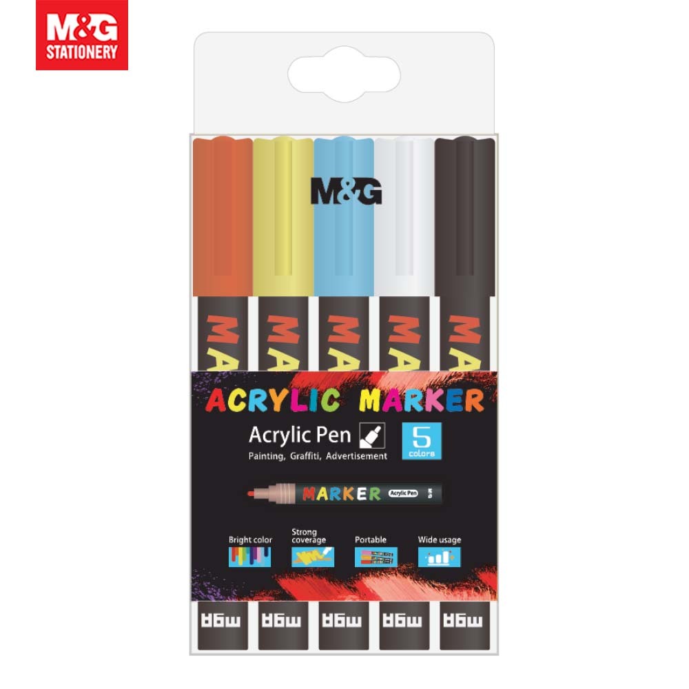 

Acrylic Marker Set M&G / Spidol Akrilik M&G 1 Set 5 Warna / 12 Warna